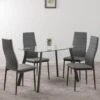 Abbey Small Dining Set Grey