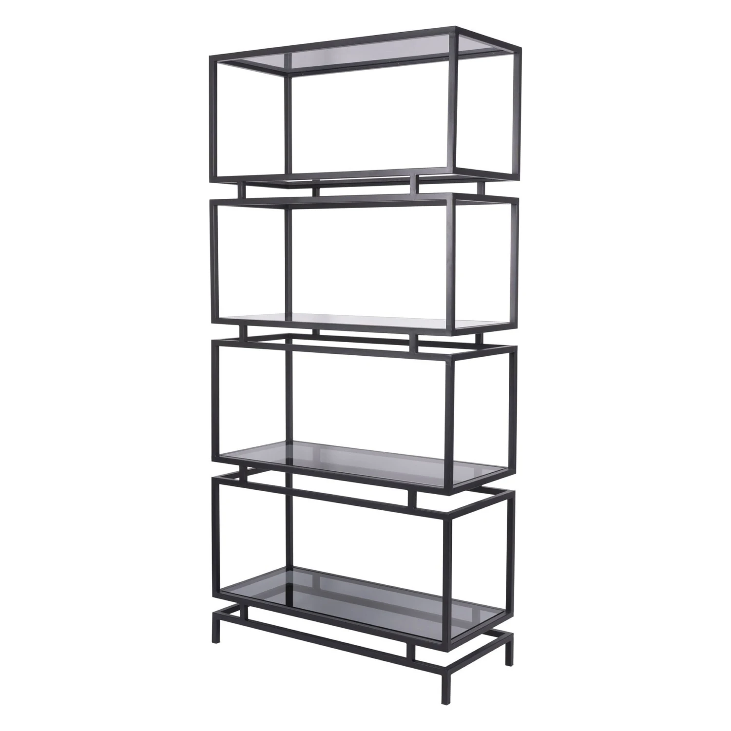 Abington Black Frame & Tinted Glass Large Display Unit