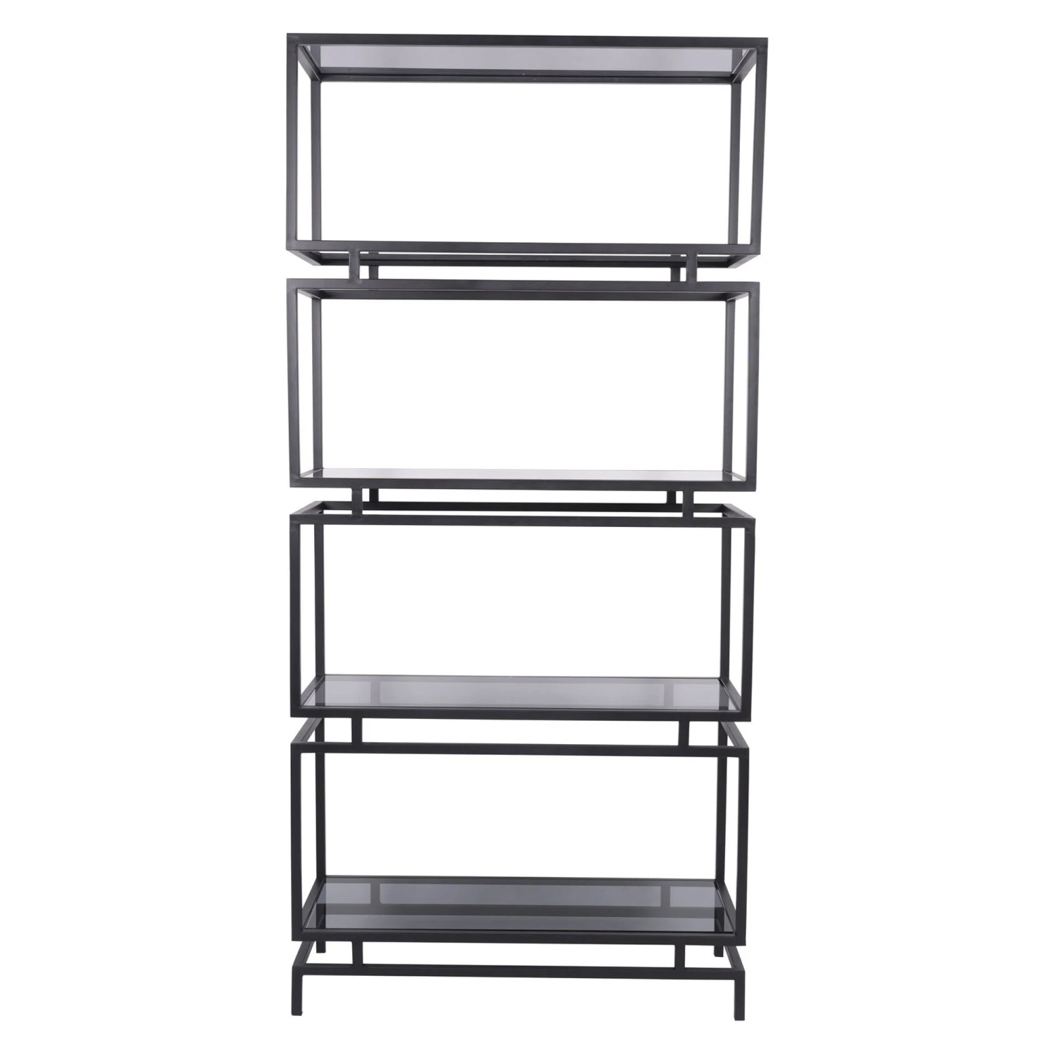 Abington Black Frame & Tinted Glass Large Display Unit - Image 2