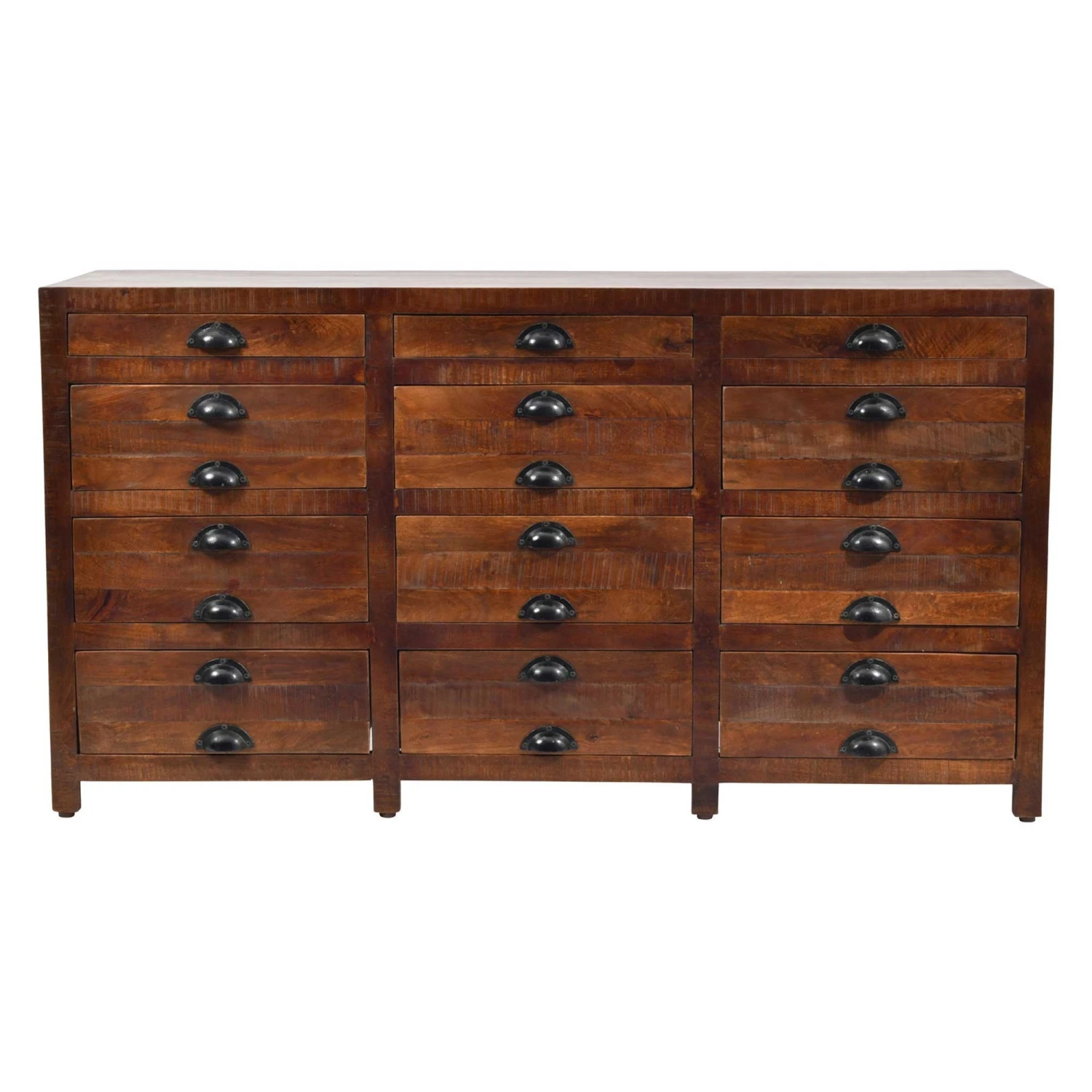 Apothecary Style Mango Wood 12 Drawer Chest