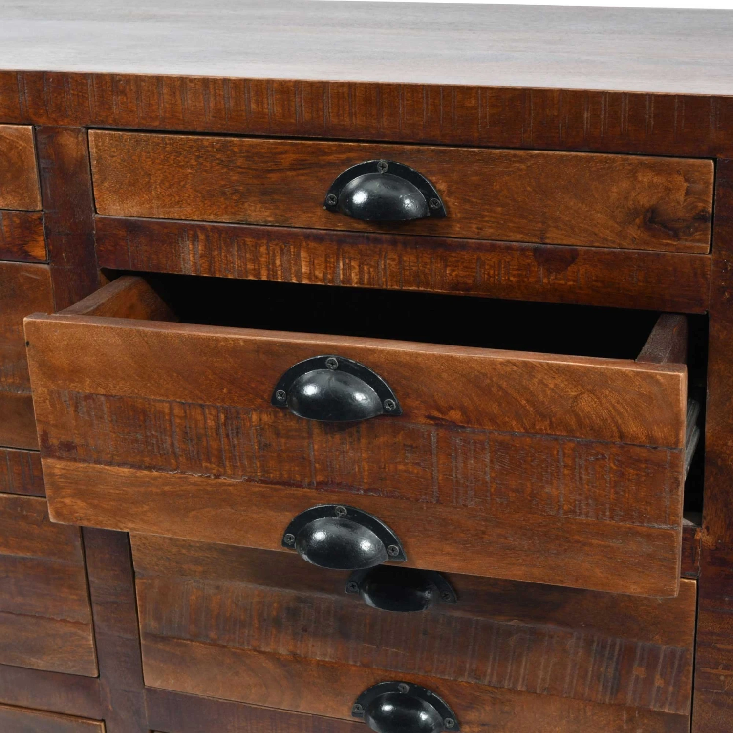 Apothecary Style Mango Wood 12 Drawer Chest - Image 4