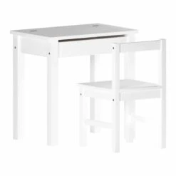 Aries White Kids Desk And Chair