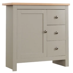 Arlington 3 Drawer 1 Door Grey Sideboard
