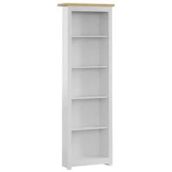 Arlington White 5 Tier Bookcase
