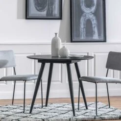 Astley Round Black Dining Table