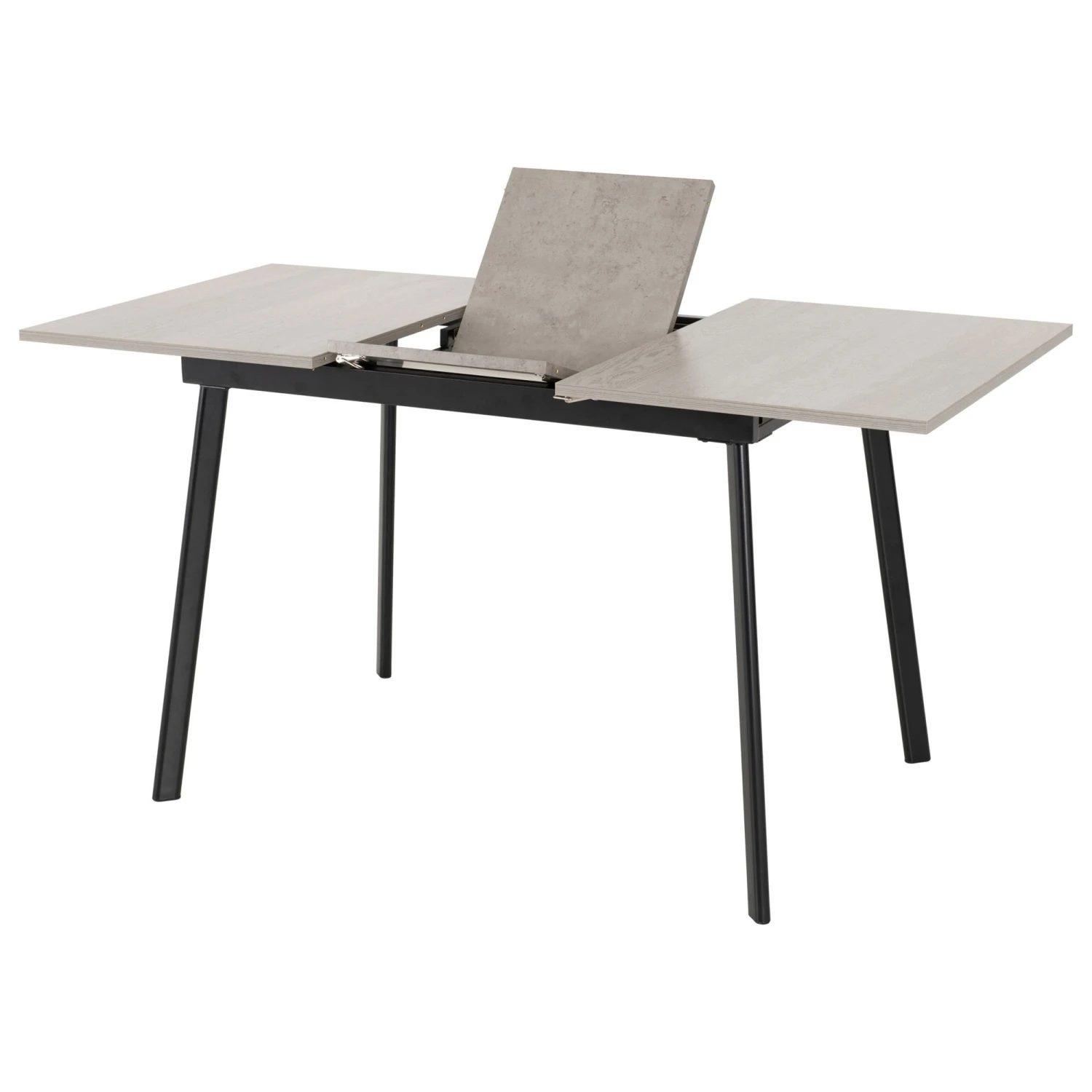 Avery Concrete & Grey Oak Extending Dining Set With Baby Pink Lukas Chairs - Image 2