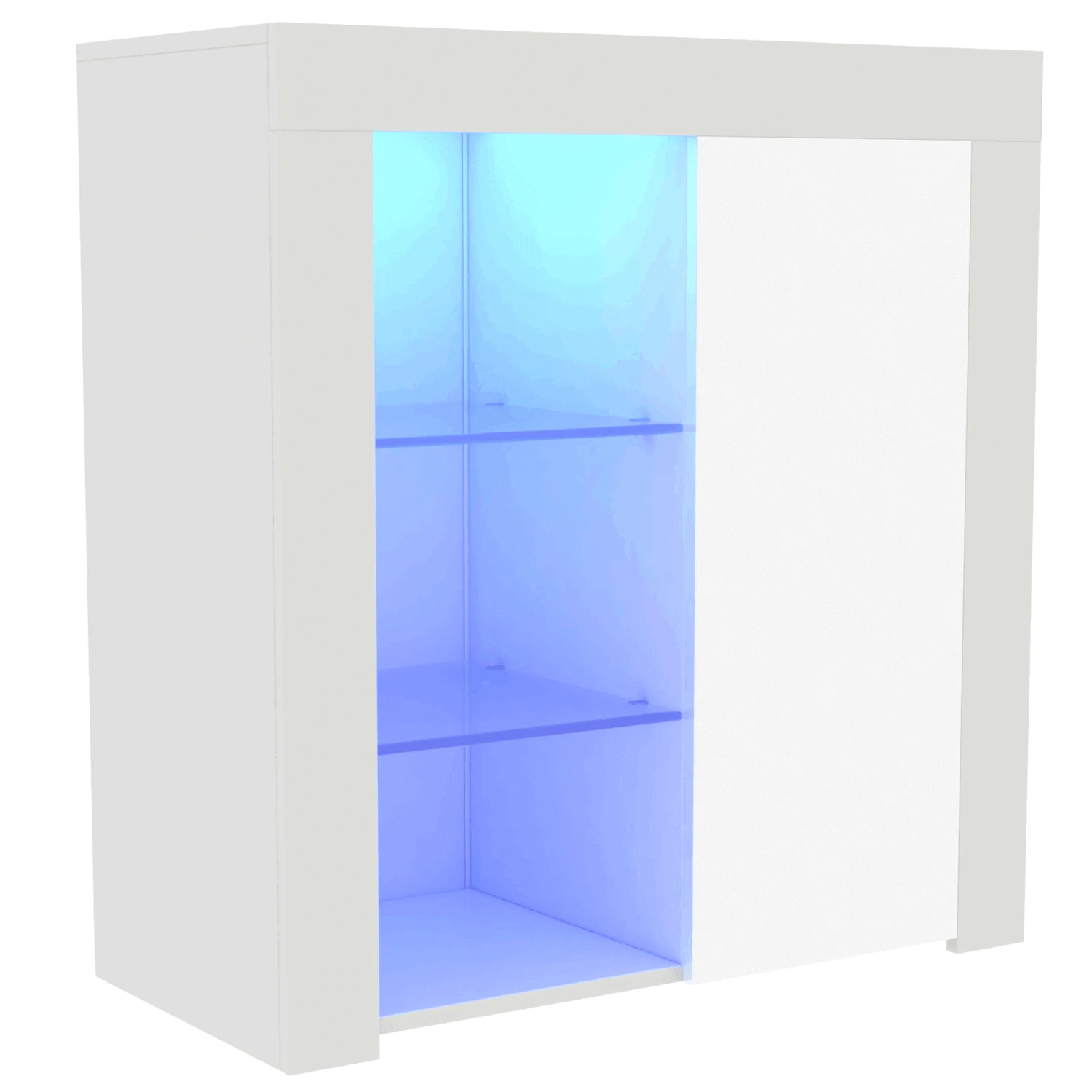 Azura 1 Door White LED Sideboard