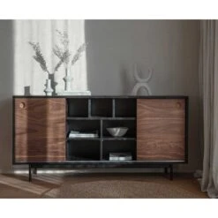 Barbican Black & Walnut Sideboard