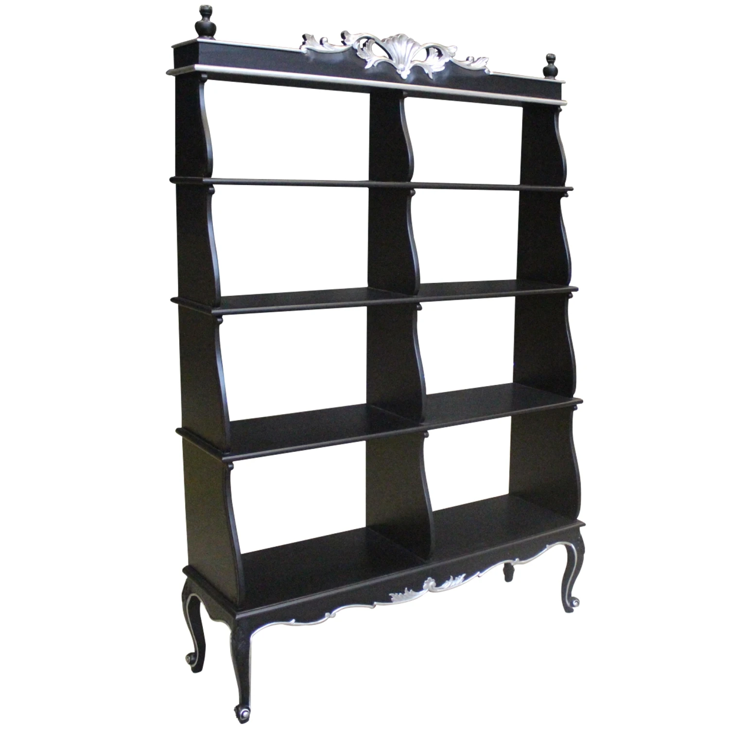 Black Antique French Style Display Cabinet
