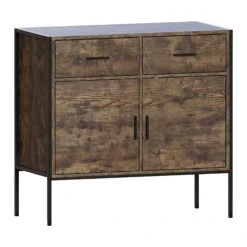 Brooklyn Dark Wood 2 Door 2 Drawer Sideboard