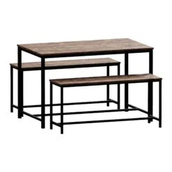 Brooklyn Dark Wood 4 Seater Dining Set