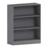 Cambridge 3 Tier Low Grey Bookcase
