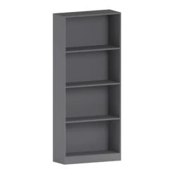 Cambridge 4 Tier Large Grey Bookcase