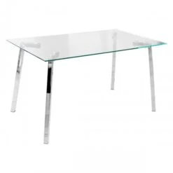 Clear Glass Dining Table