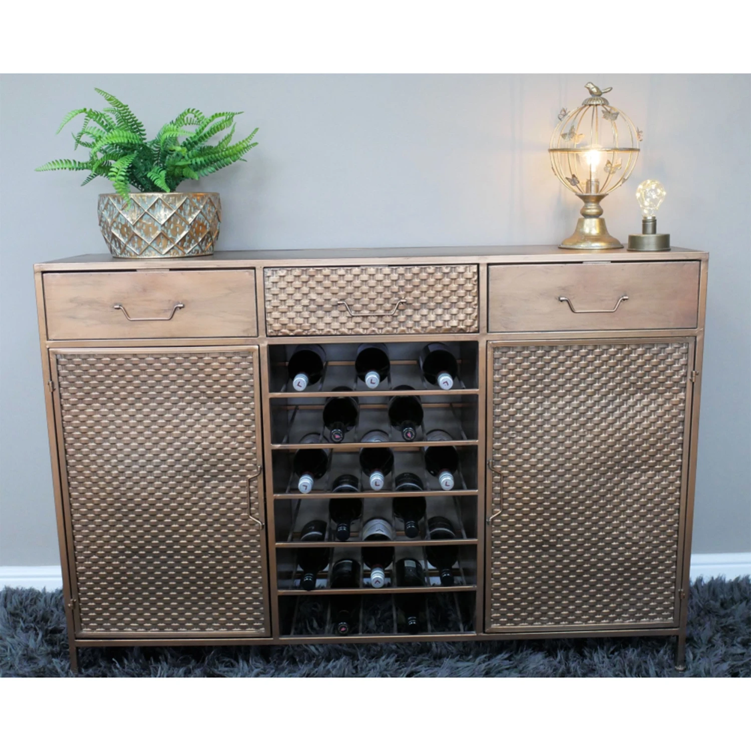 Copper Finish Wine Sideboard - Image 7