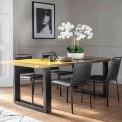 Danbury Wood & Metal Dining Table