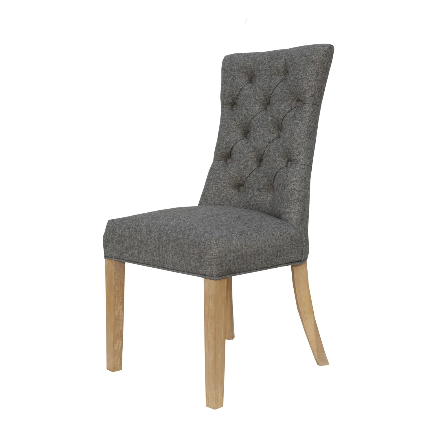 Dark Grey Curved Button Back Chair - Image 2