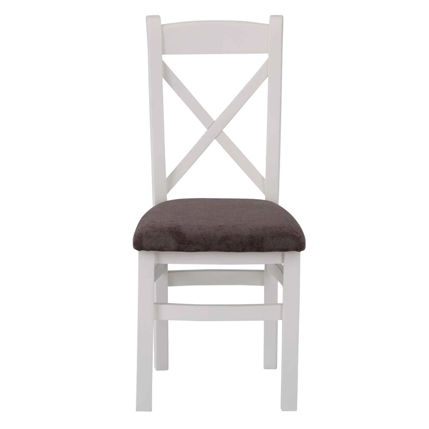 Eastbury White Fabric Seat Crossback Dining Chair - Image 2
