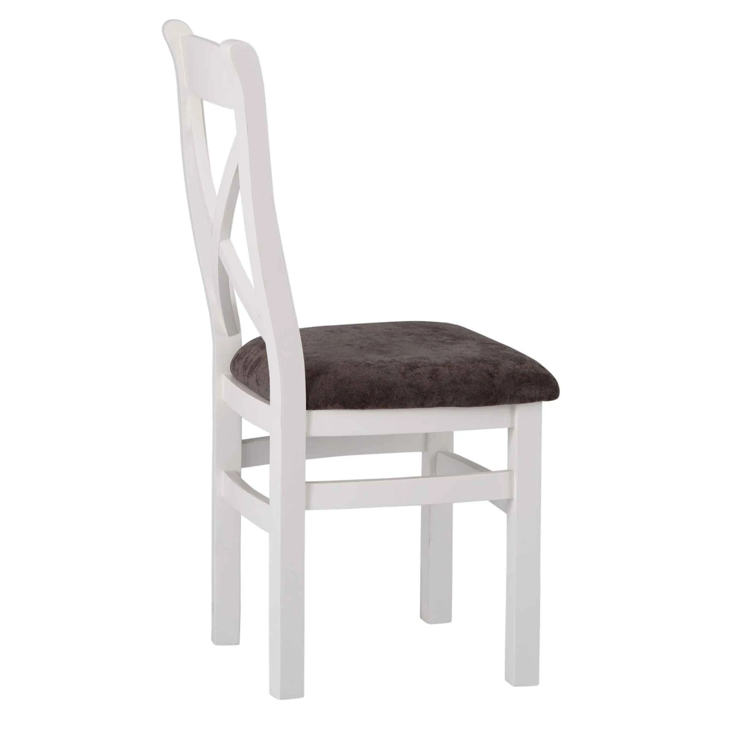 Eastbury White Fabric Seat Crossback Dining Chair - Image 4