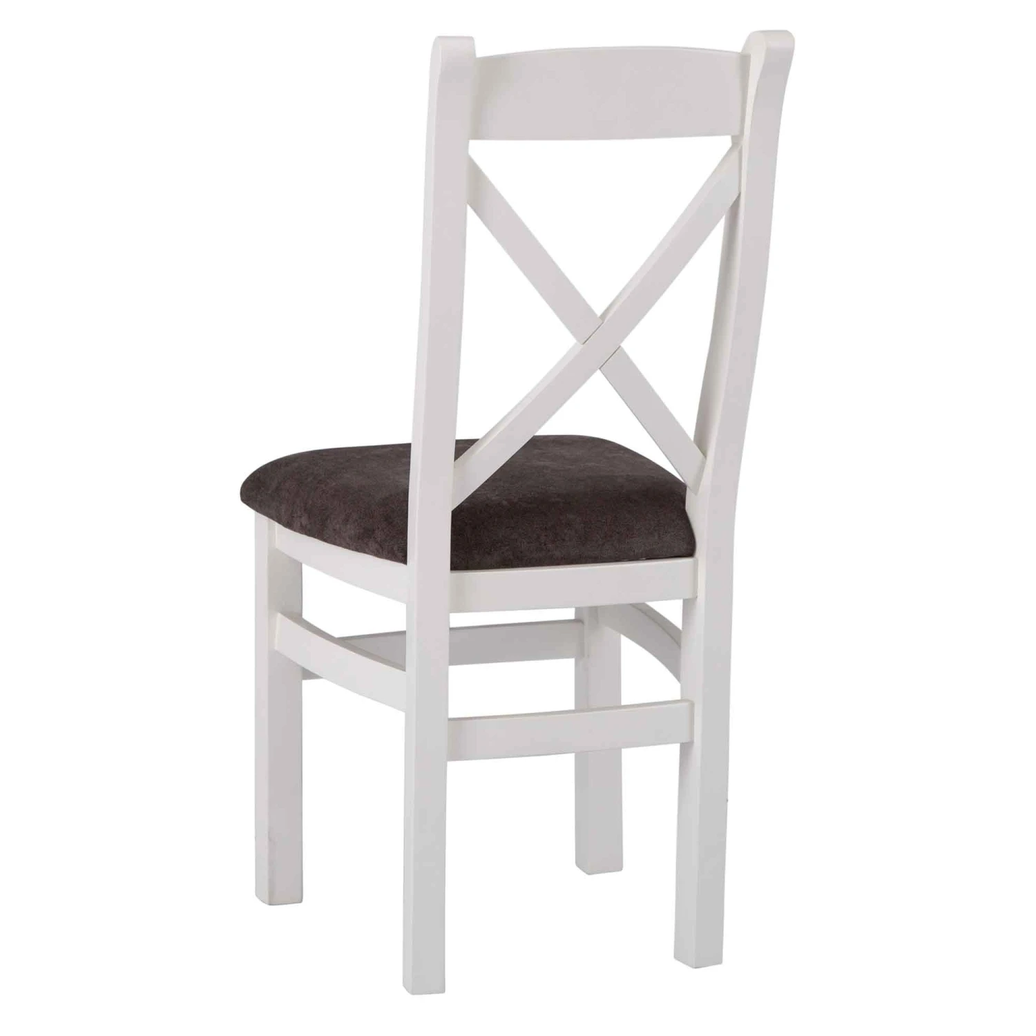 Eastbury White Fabric Seat Crossback Dining Chair - Image 5