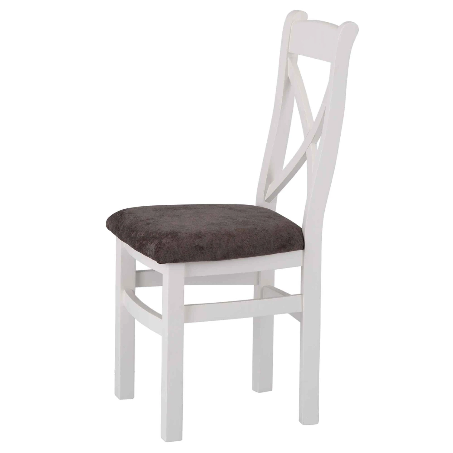 Eastbury White Fabric Seat Crossback Dining Chair - Image 6