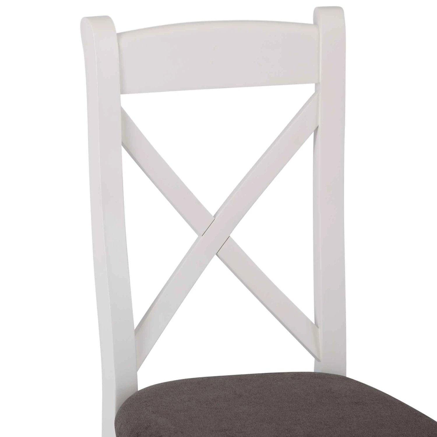 Eastbury White Fabric Seat Crossback Dining Chair - Image 7