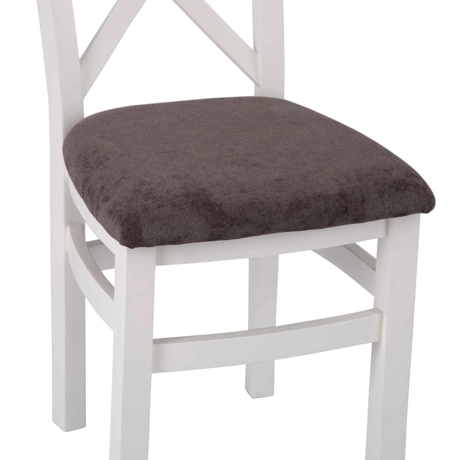 Eastbury White Fabric Seat Crossback Dining Chair - Image 8