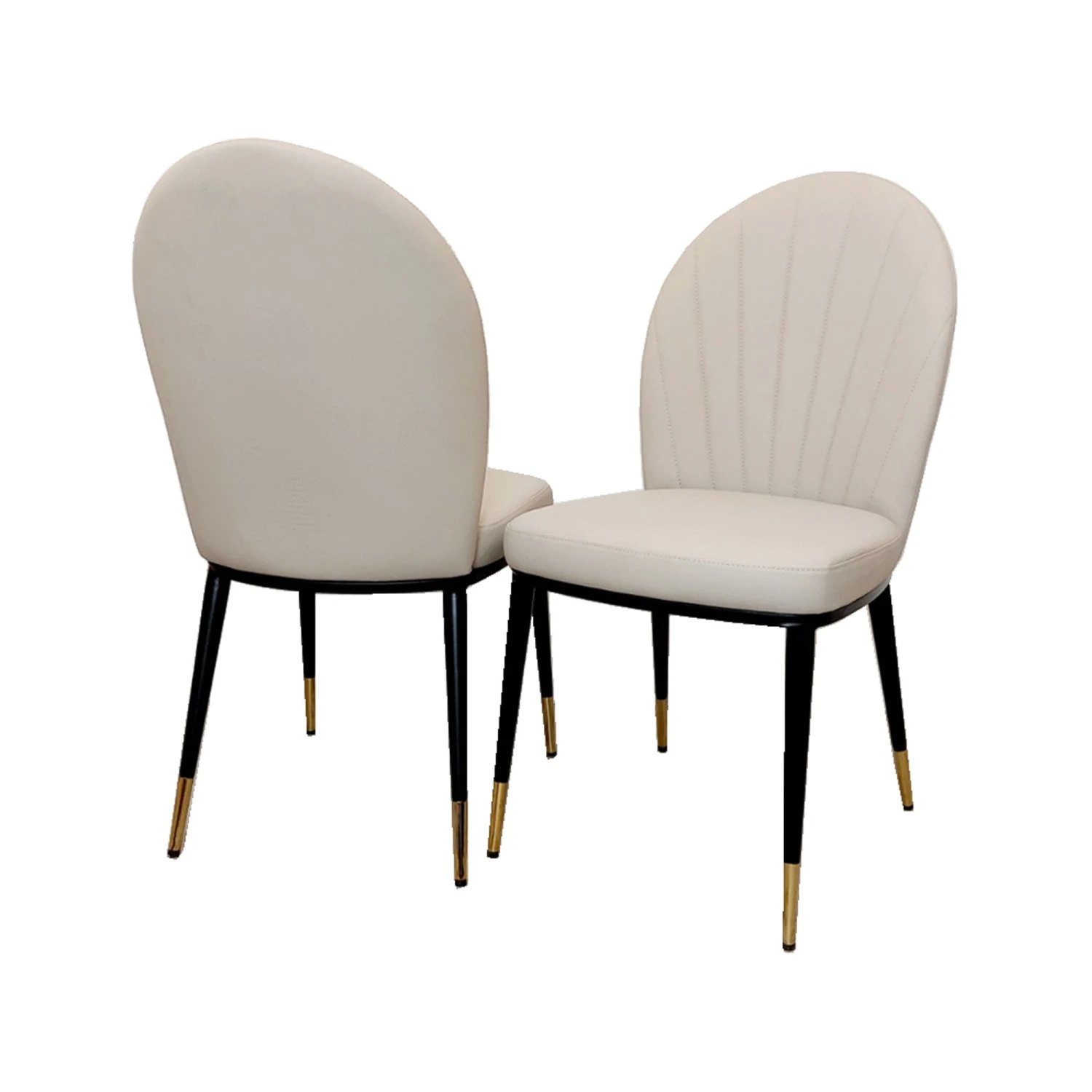 Etta Beige Leather Dining Chair