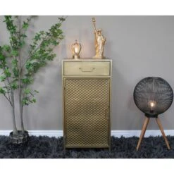 Gold Metal Storage Cabinet