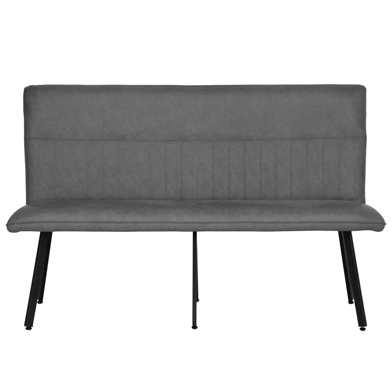 Grey 1.3m Fluted Dining Bench - Image 5