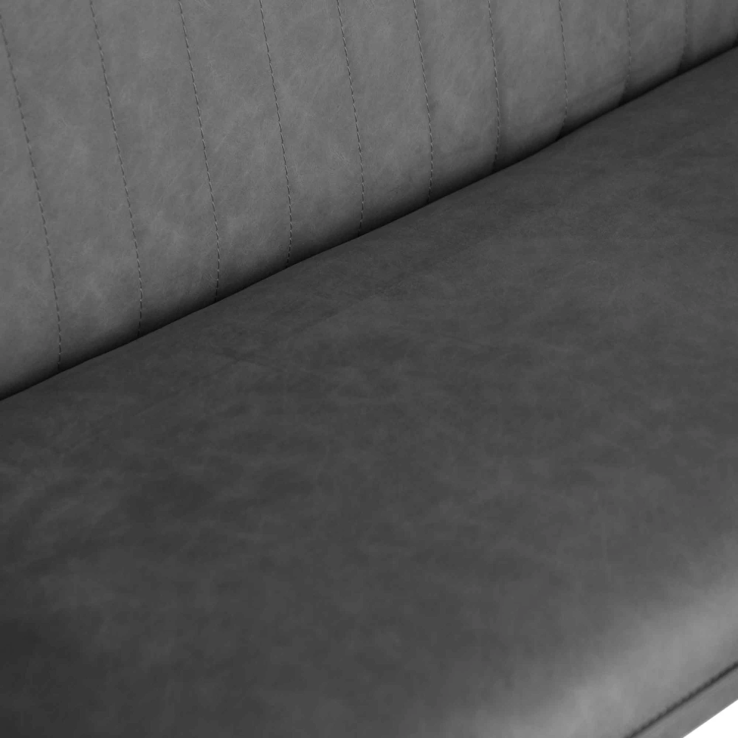 Grey 1.3m Fluted Dining Bench - Image 7