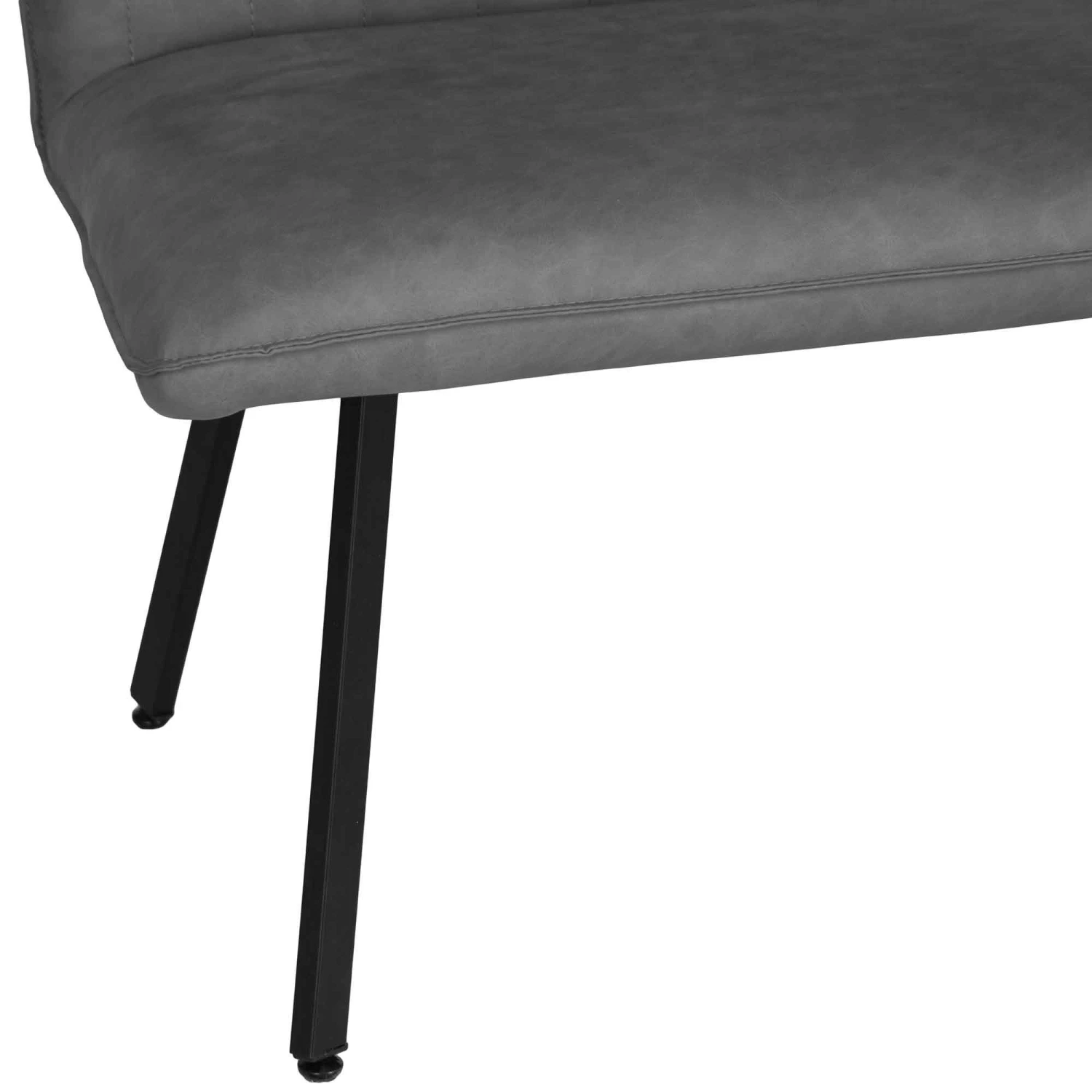 Grey 1.3m Fluted Dining Bench - Image 8