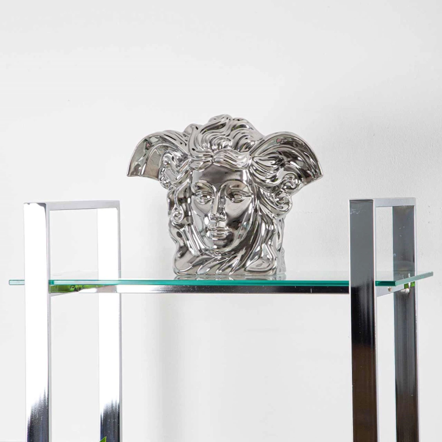 Harry 160cm Chrome And Glass 3 Tier Display Unit - Image 3