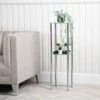Harry 86cm Chrome And Glass 3 Tier Display Unit