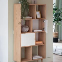 Holbrook White & Oak Display Unit