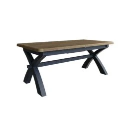Hopton Blue 2m Cross Leg Dining Table
