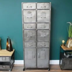 Industrial Metal Cabinet On Wheels