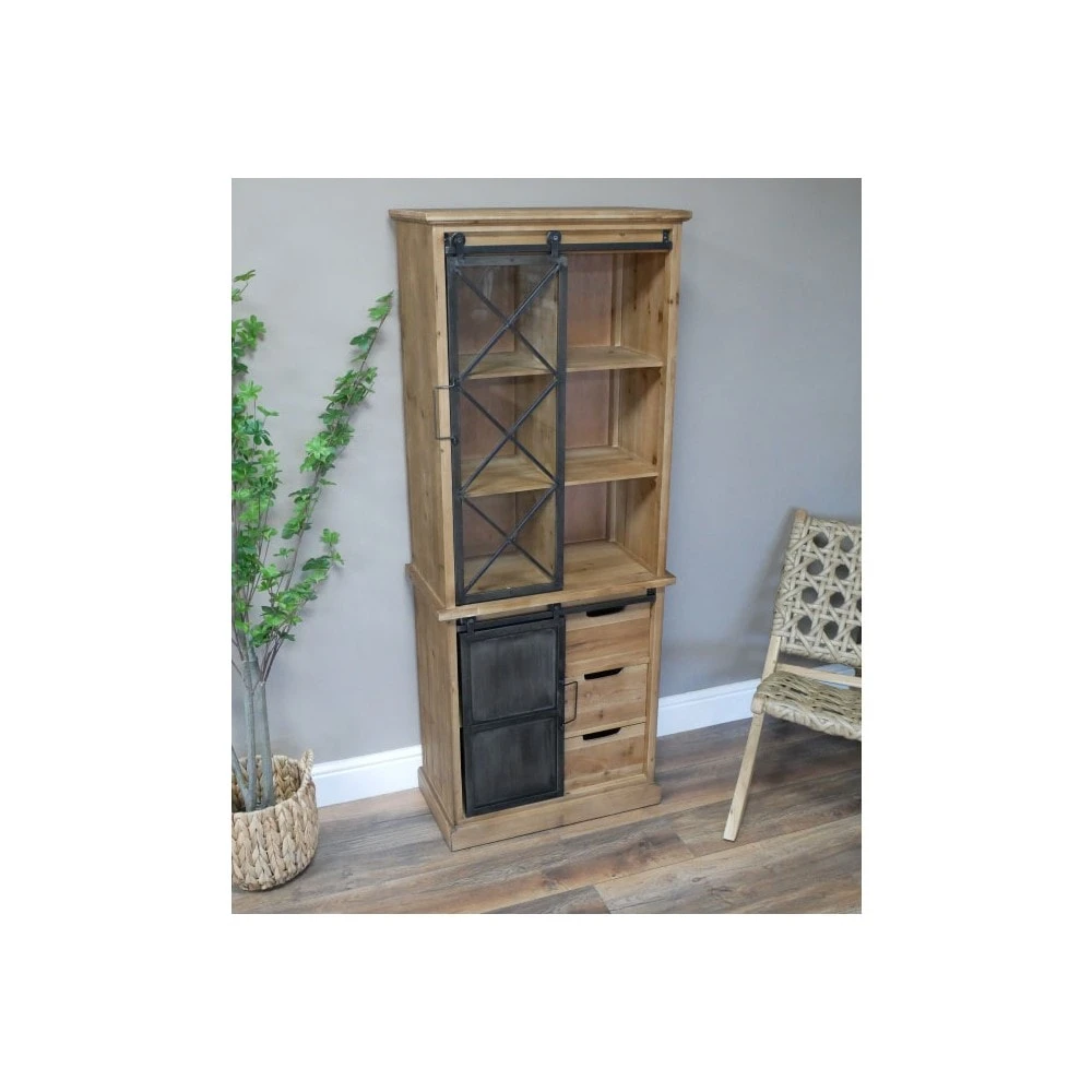 Industrial Wooden Wine Cabinet - Image 2