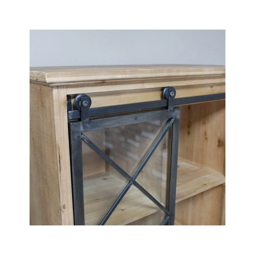 Industrial Wooden Wine Cabinet - Image 6