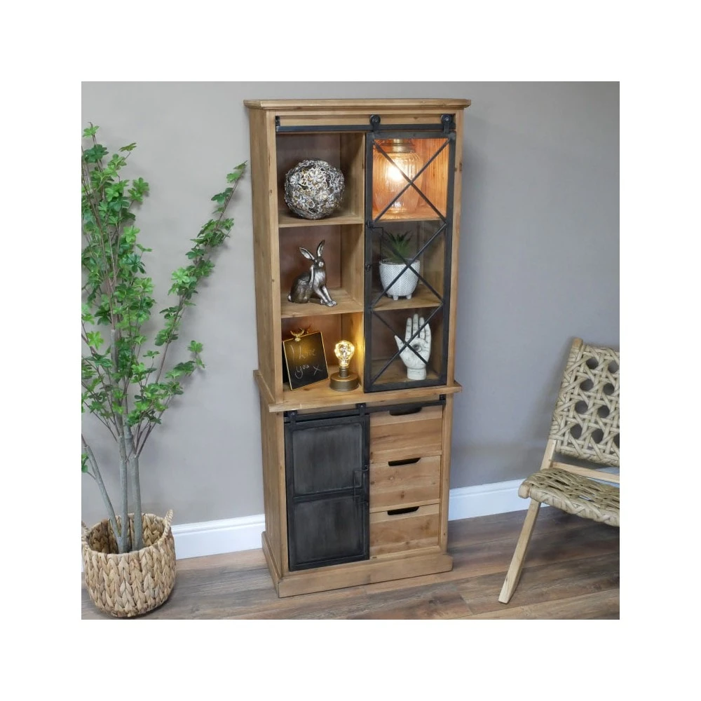 Industrial Wooden Wine Cabinet - Image 7