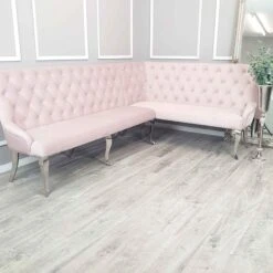 Louis Pink Corner Sofa Bench