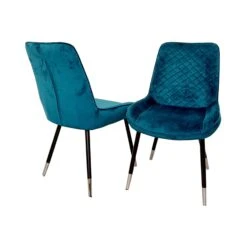 Luna Teal Velvet Dining Chair