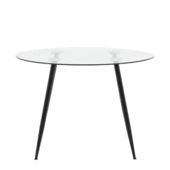 Mack Clear Glass Dining Table