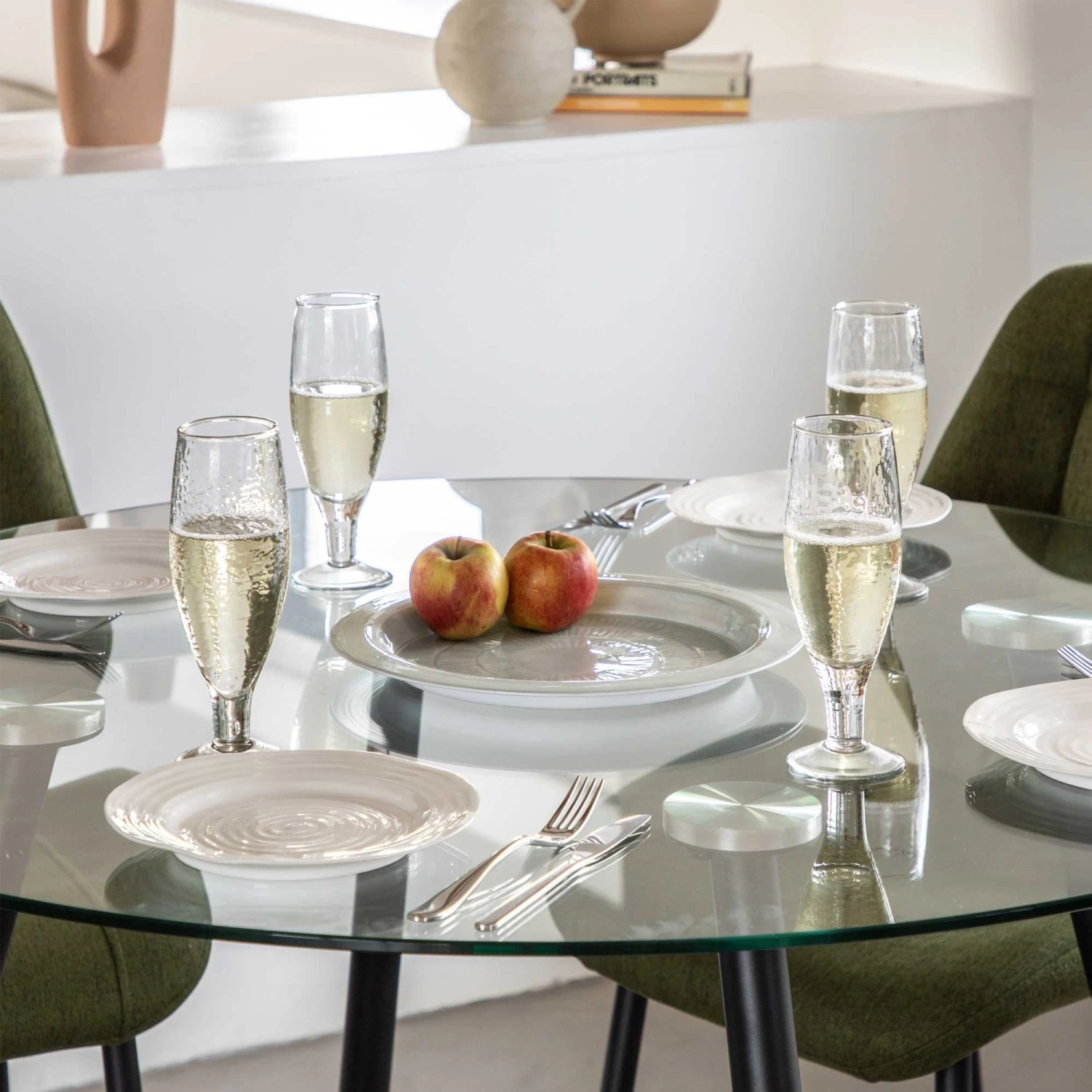 Mack Clear Glass Dining Table - Image 6