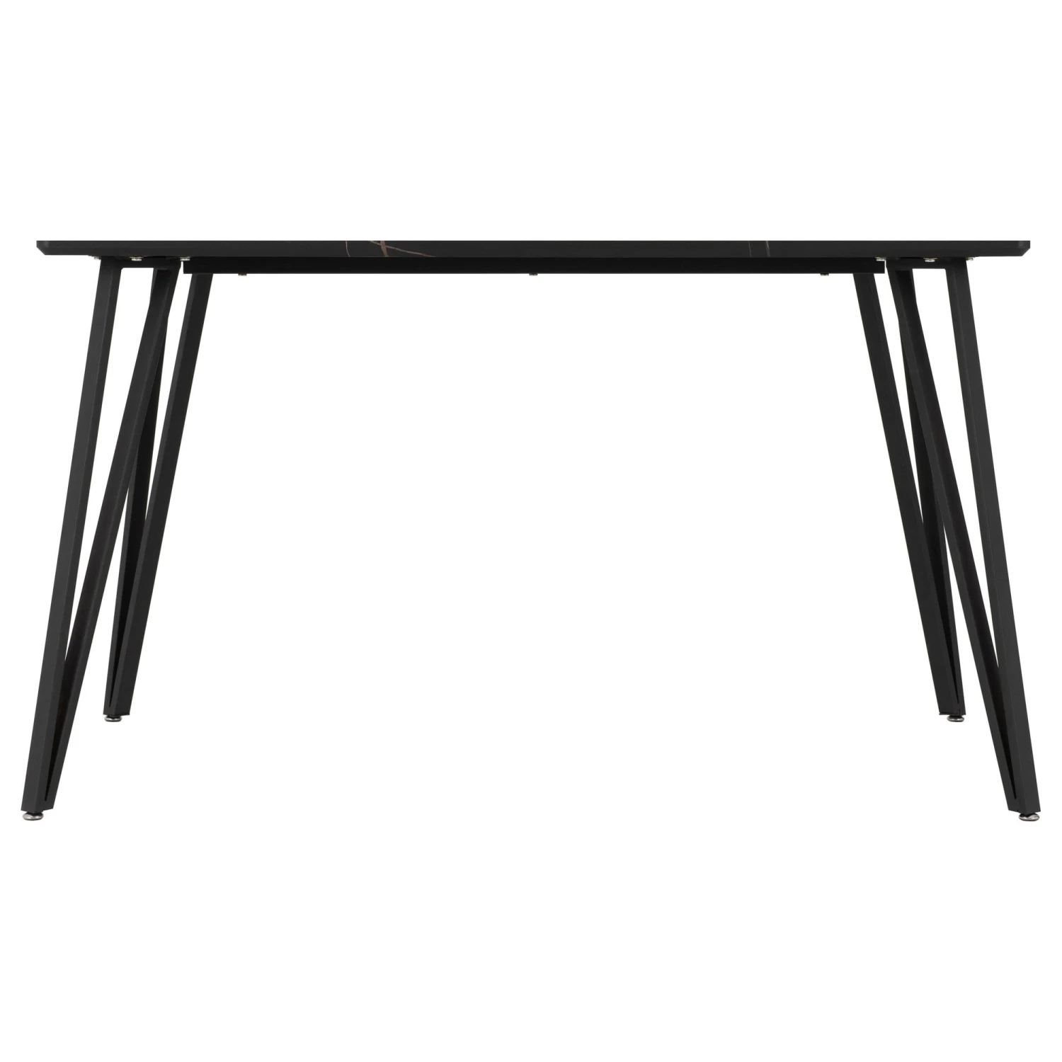 Marlow Black Marble Effect Dining Set With Grey Velvet Chairs - Image 6