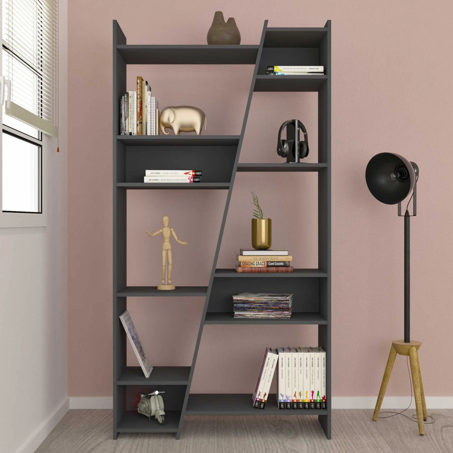 Naples Grey Tall Bookcase - Image 7