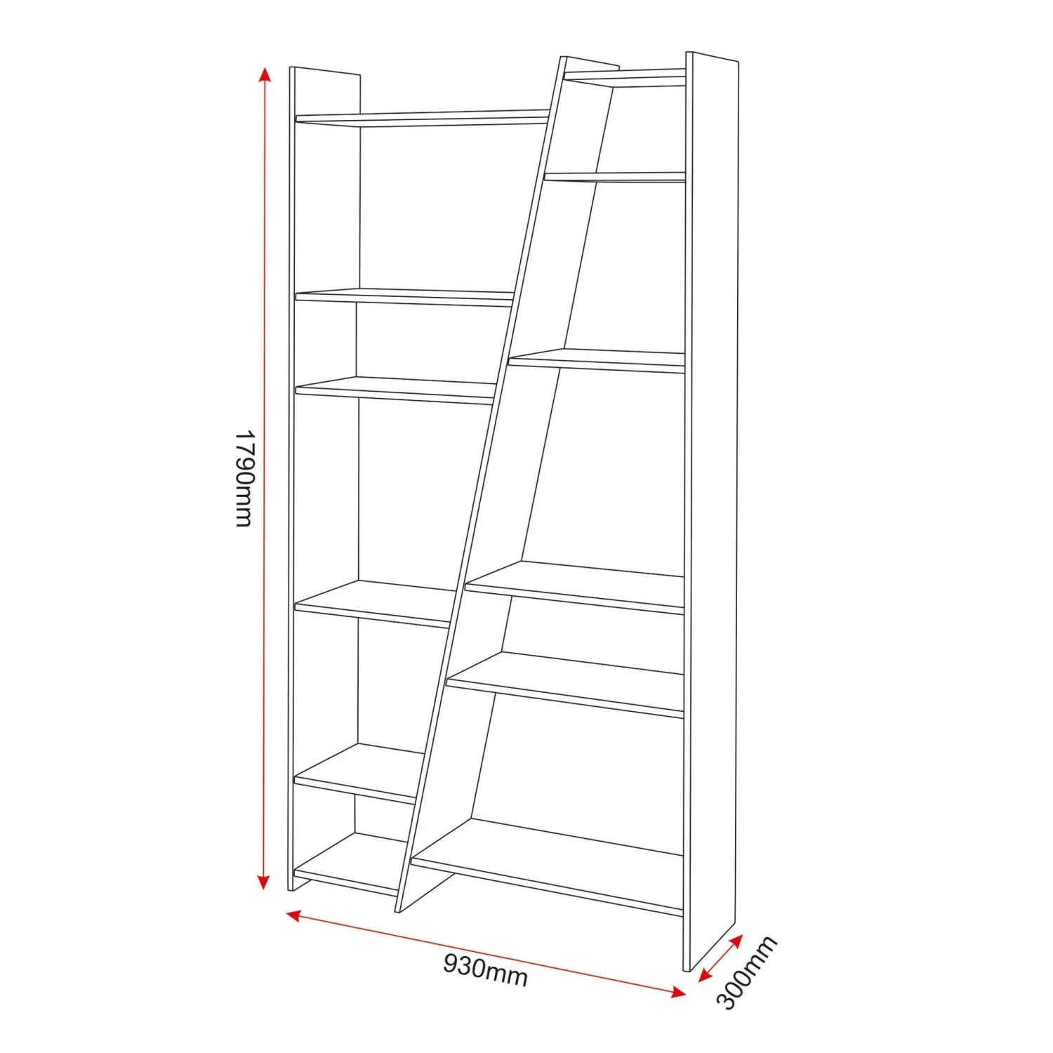 Naples Grey Tall Bookcase - Image 8