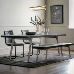 Newington Black Dining Table 220 X100 X77 Cm