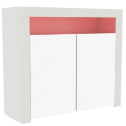 Nova 2 Door White LED Sideboard