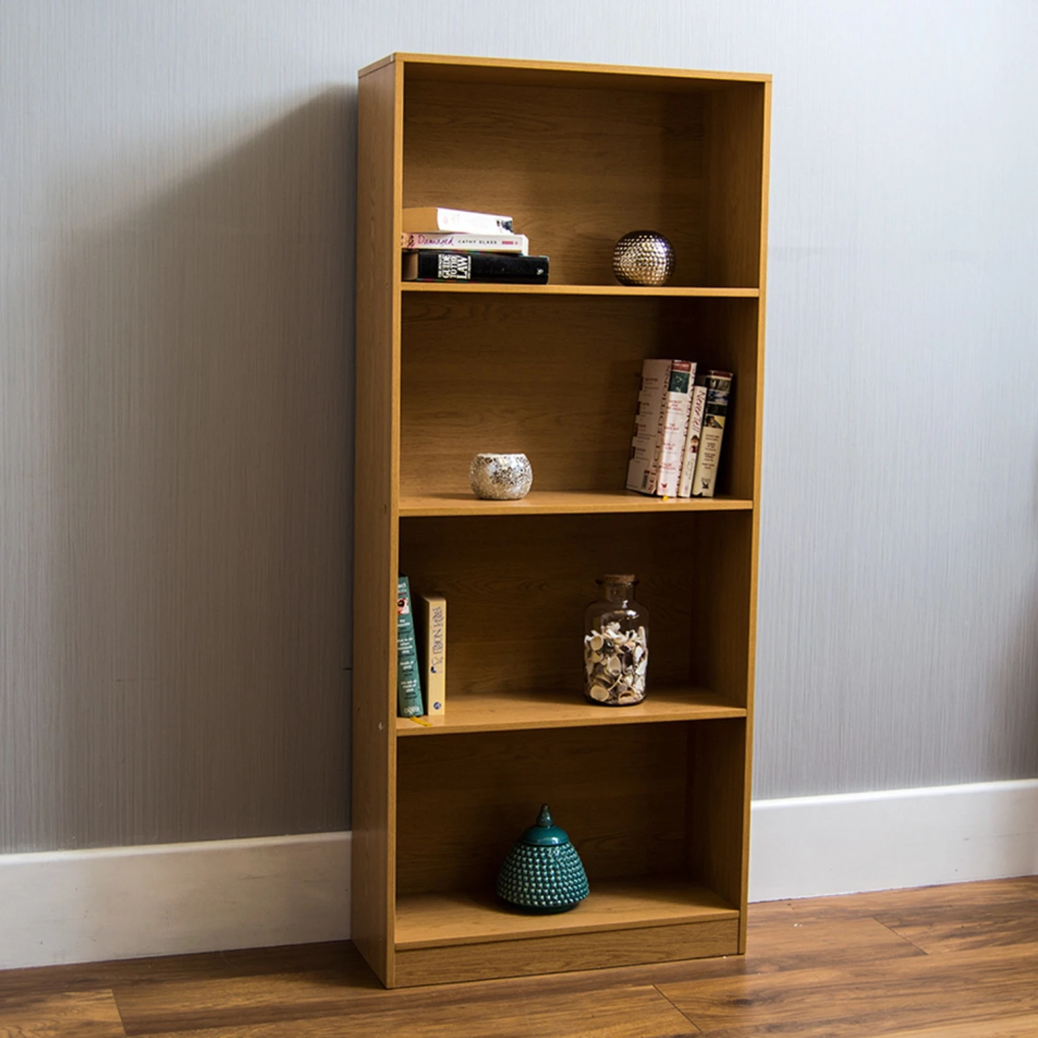 Oak 4 Tier Bookcase